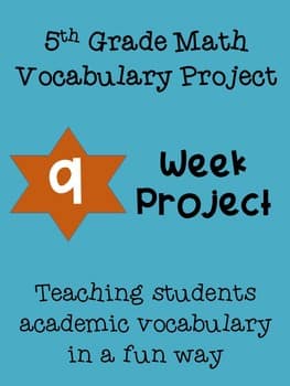 5th grade math vocabulary project